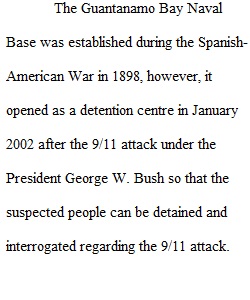 Week 12 Military Conflict, Terrorism and the US Prison at Guantanamo Bay